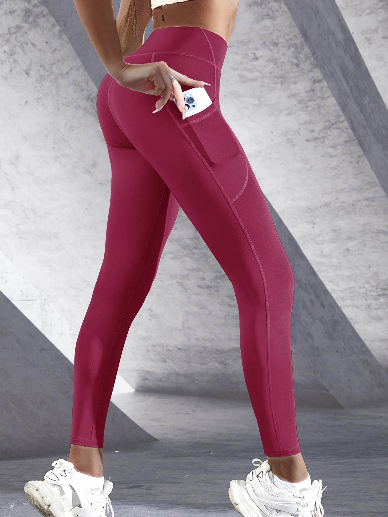 High Waist Leggings with Pockets - Kim's Kloset