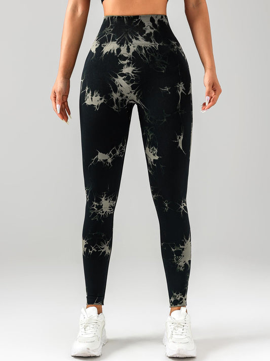 Tie Dye Workout Seamless Leggings For Women High Waist Gym Leggings Yoga Pants, Seamless Leggings For Women High Waist Yoga Pants, Scrunch Butt Lifting Elastic Tights - Kim's Kloset