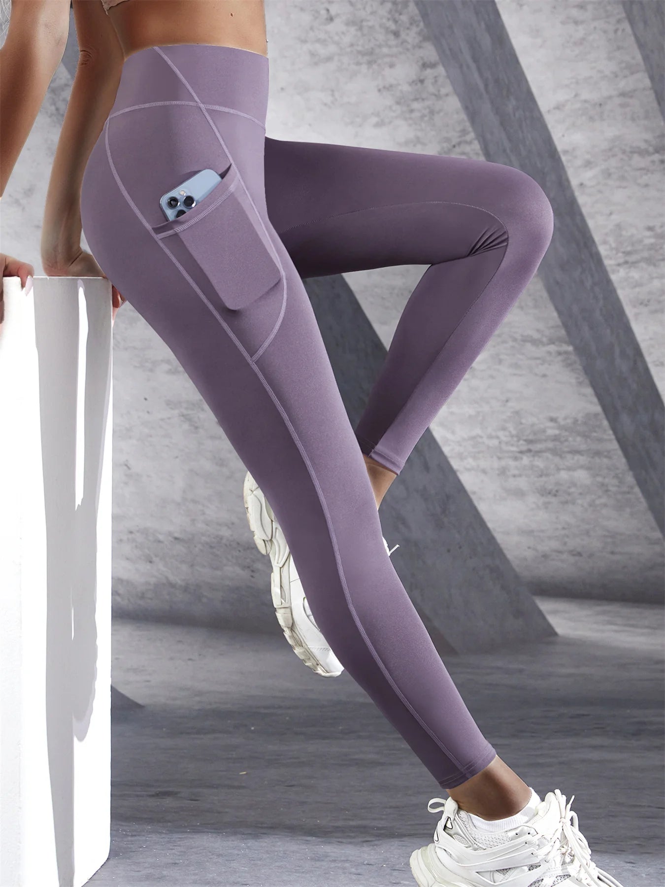 High Waist Leggings with Pockets - Kim's Kloset