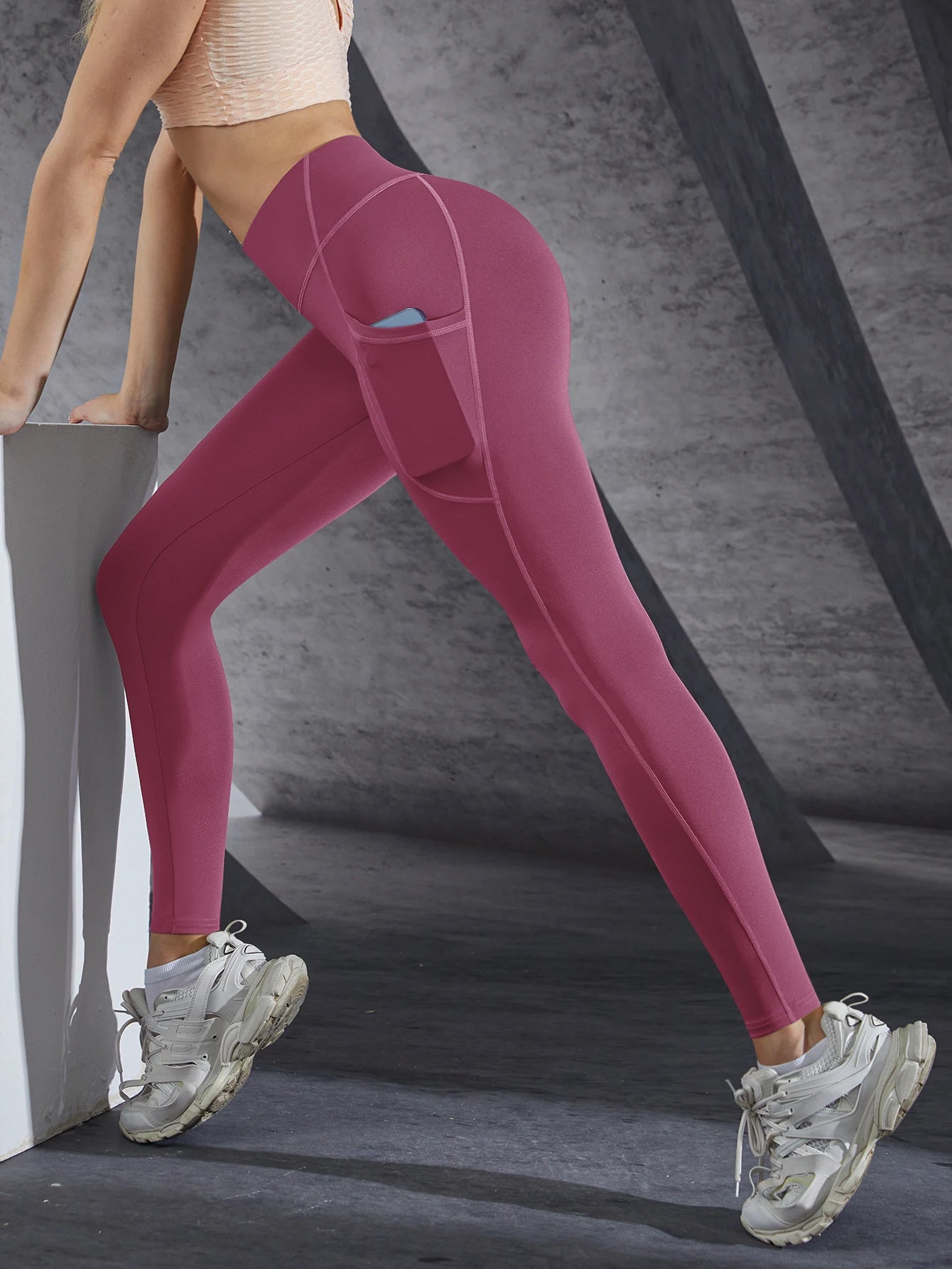High Waist Leggings with Pockets - Kim's Kloset