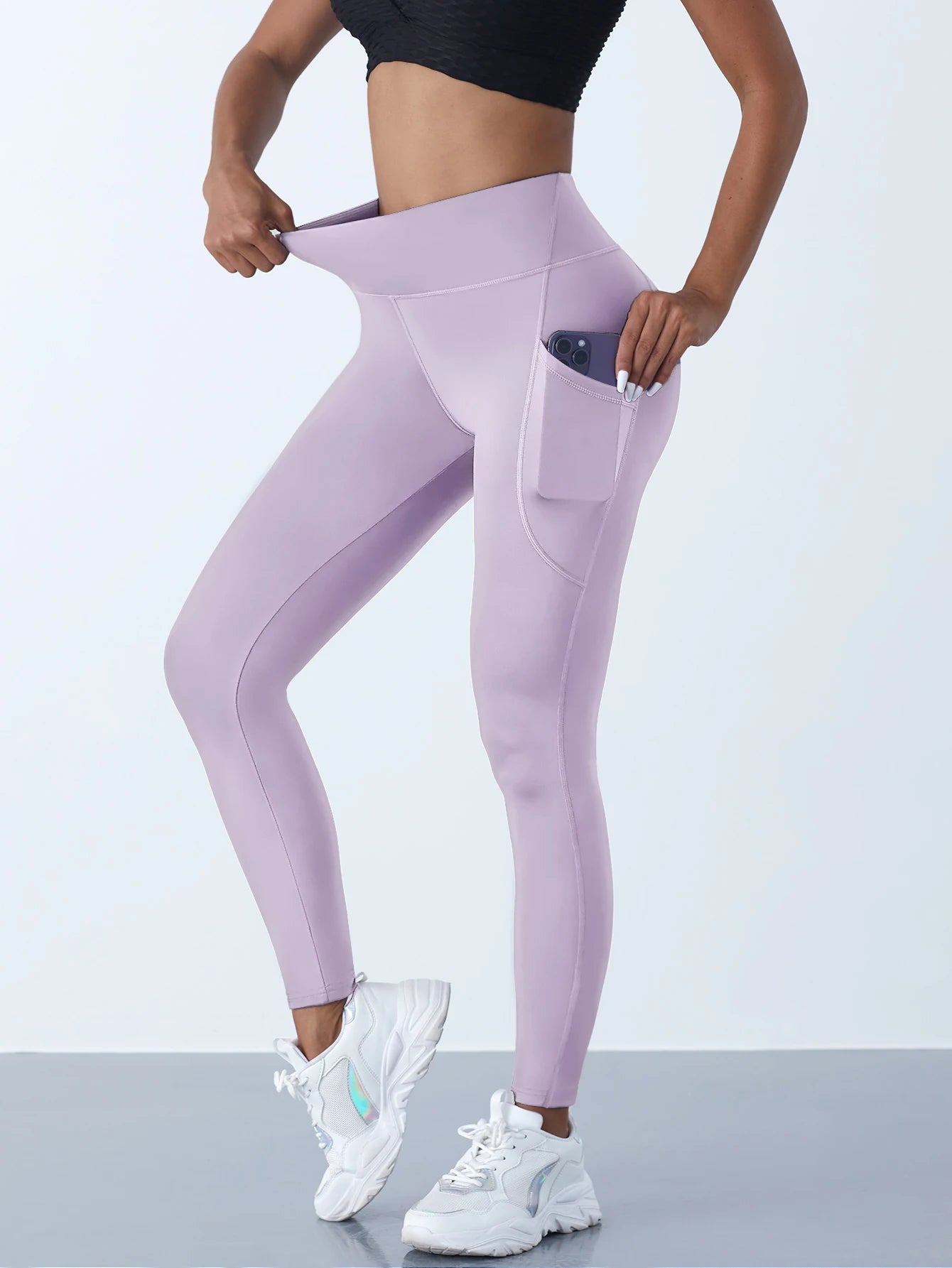 High Waist Leggings with Pockets - Kim's Kloset