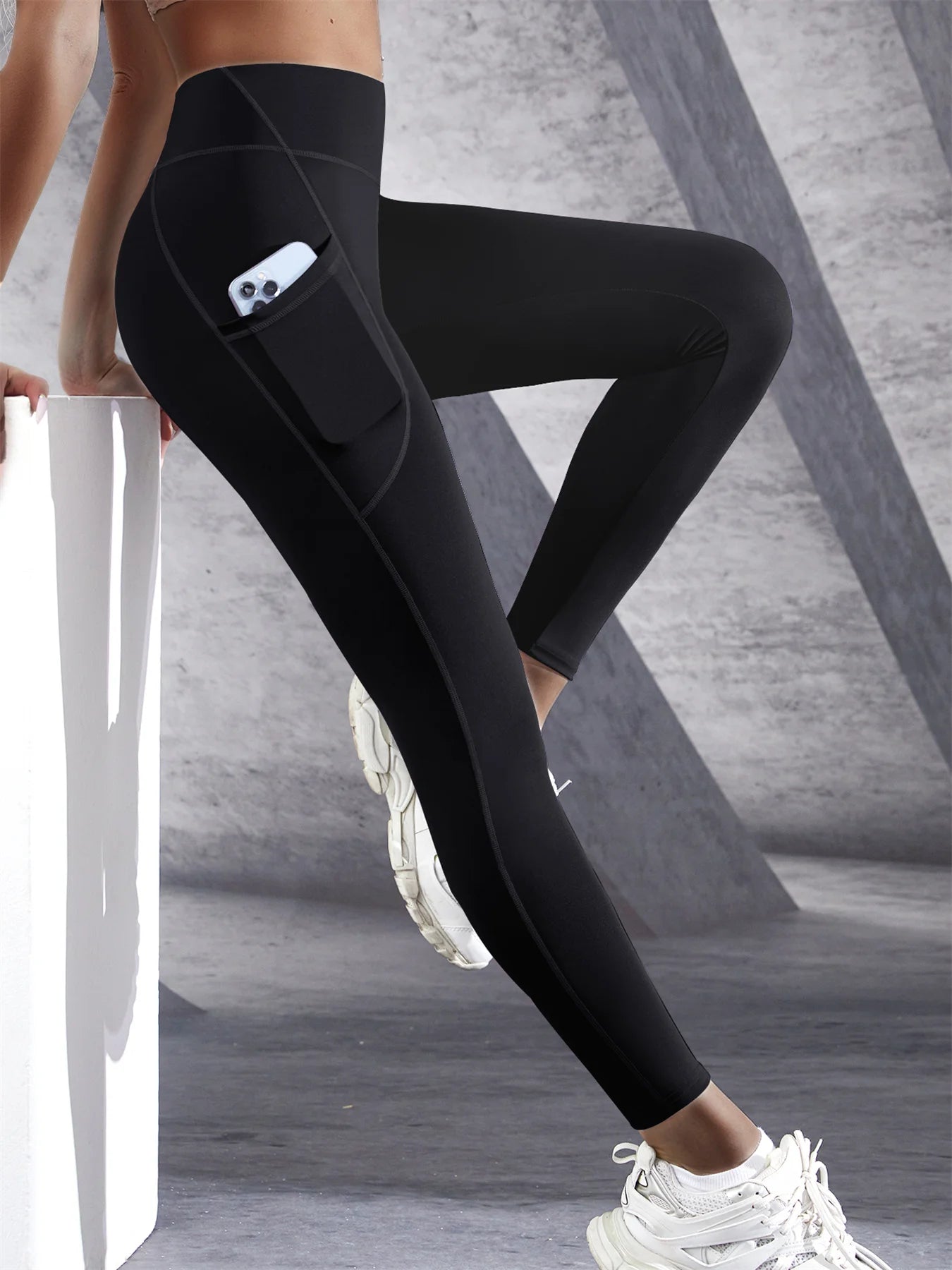 High Waist Leggings with Pockets - Kim's Kloset