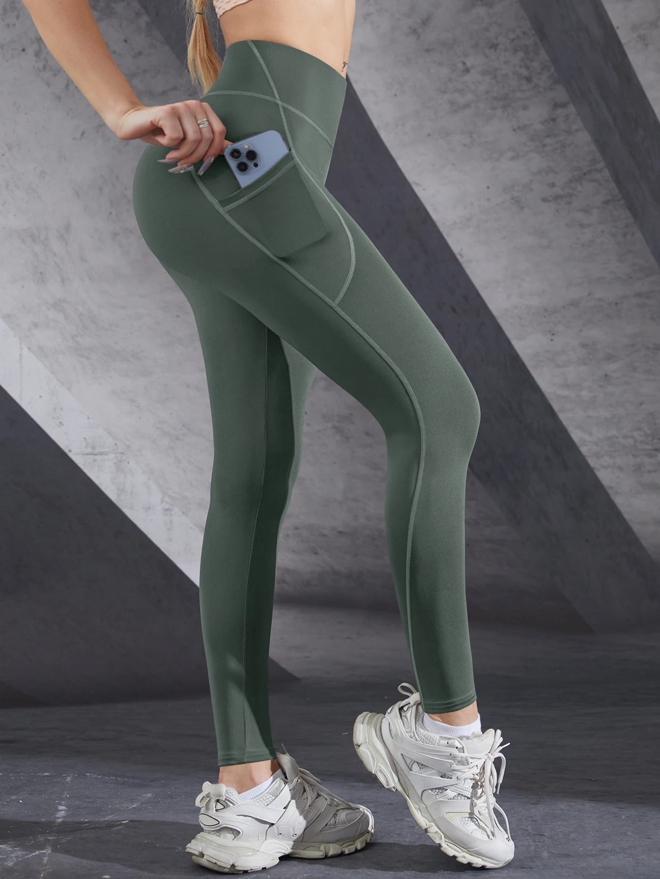 High Waist Leggings with Pockets - Kim's Kloset
